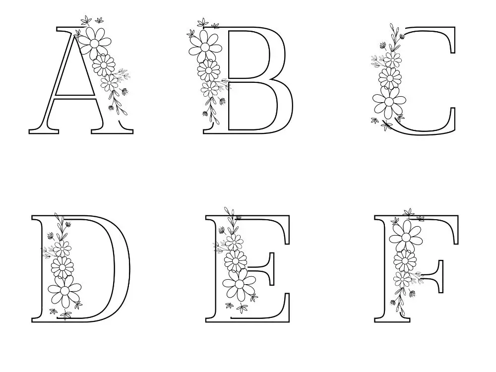 Letras prontas para bordar, alfabeto completo