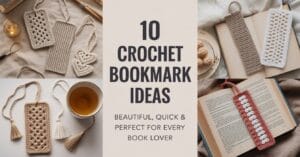 crochet bookmark made with crochet