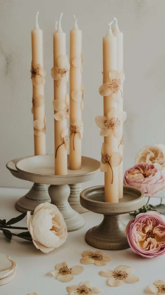 candle pressed flower