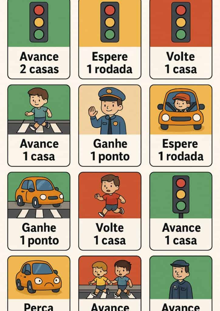 jogo do transito cartinhas