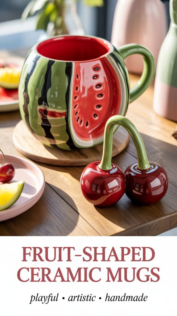 watermelon ceramic mug