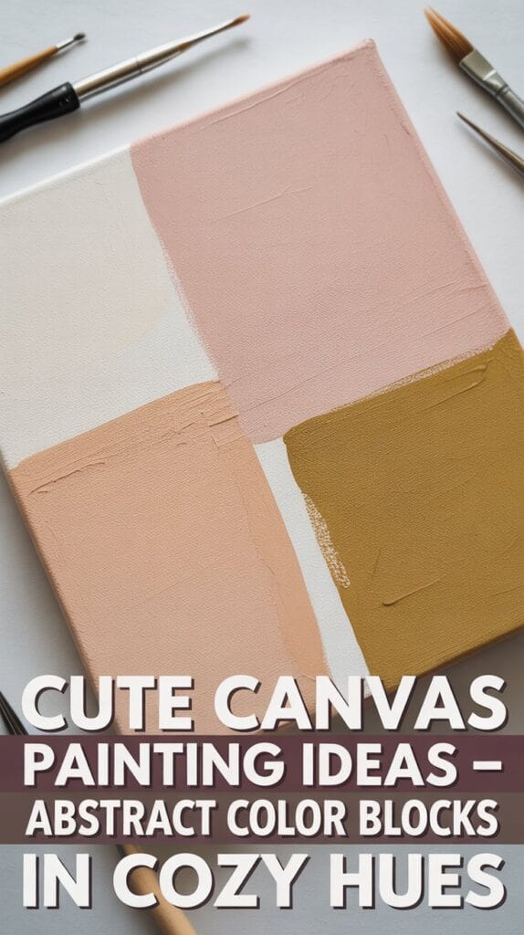 Colorful abstract blocks painted in pastel or bright colors, separated by clean straight lines