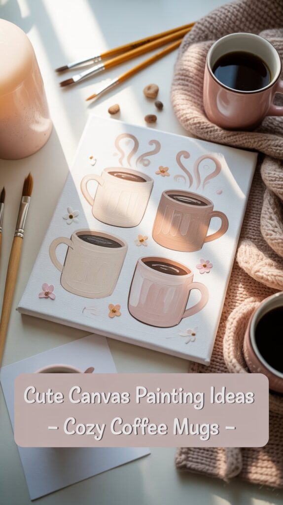 cozy coffe mug canva painting