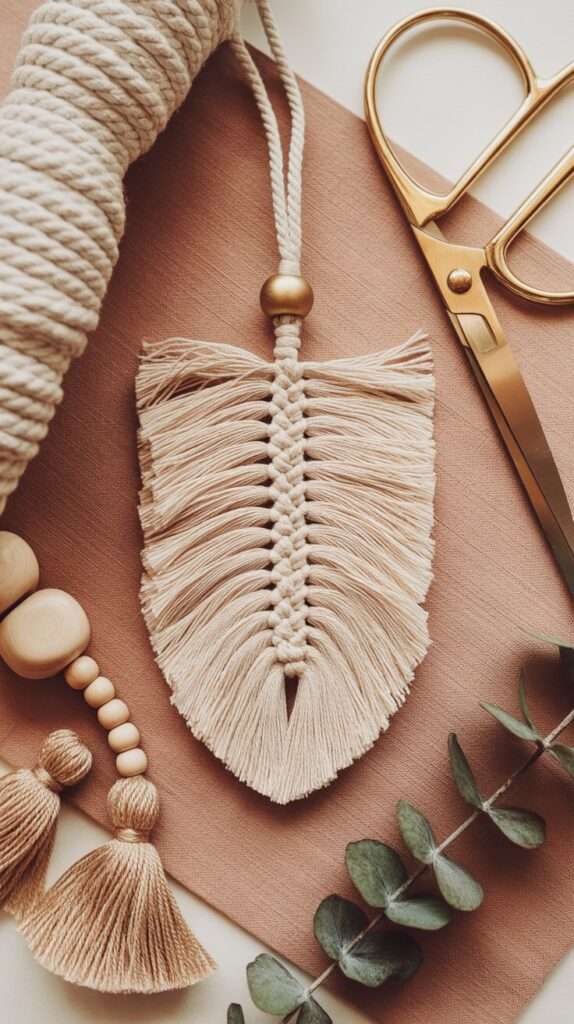 macrame feather