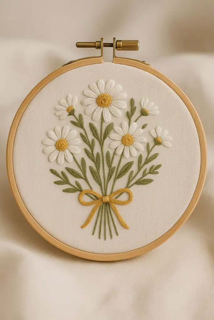 Sunflower embroidery hoop for fall home décor