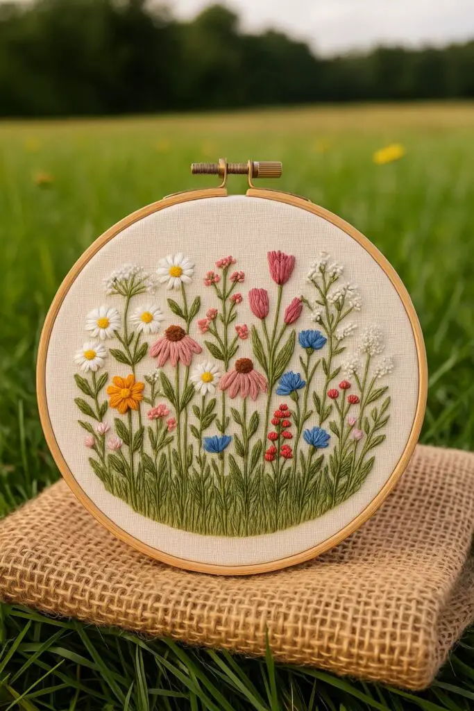 Goldenrod embroidery pattern autumn filler flower