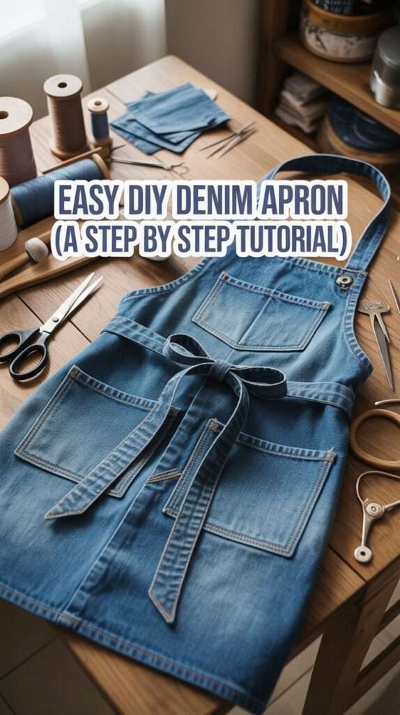 a apron denim from old jean
