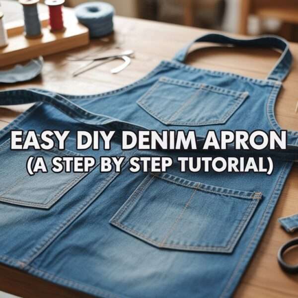 DIY Denim Apron (How to Sew an Upcycled Apron From Old Jeans)