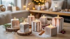 candle holders made by wooden