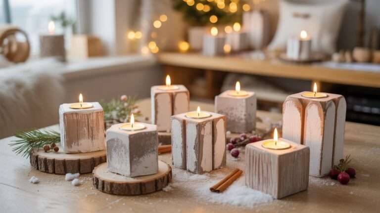 candle holders made by wooden