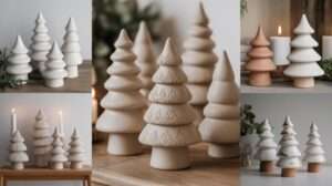 Air Dry Clay Minimalist Chrsitmas Tree