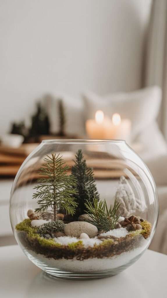 Winter Terrarium With Mini Trees