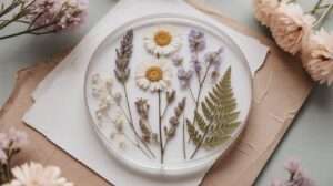 resin pressed flower