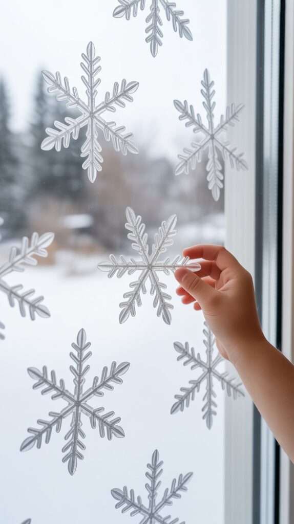 frozen snow at the windown