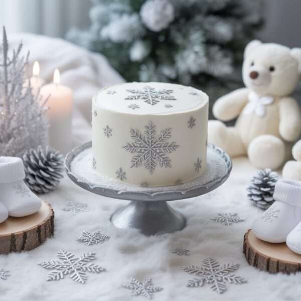 winter baby shower decor