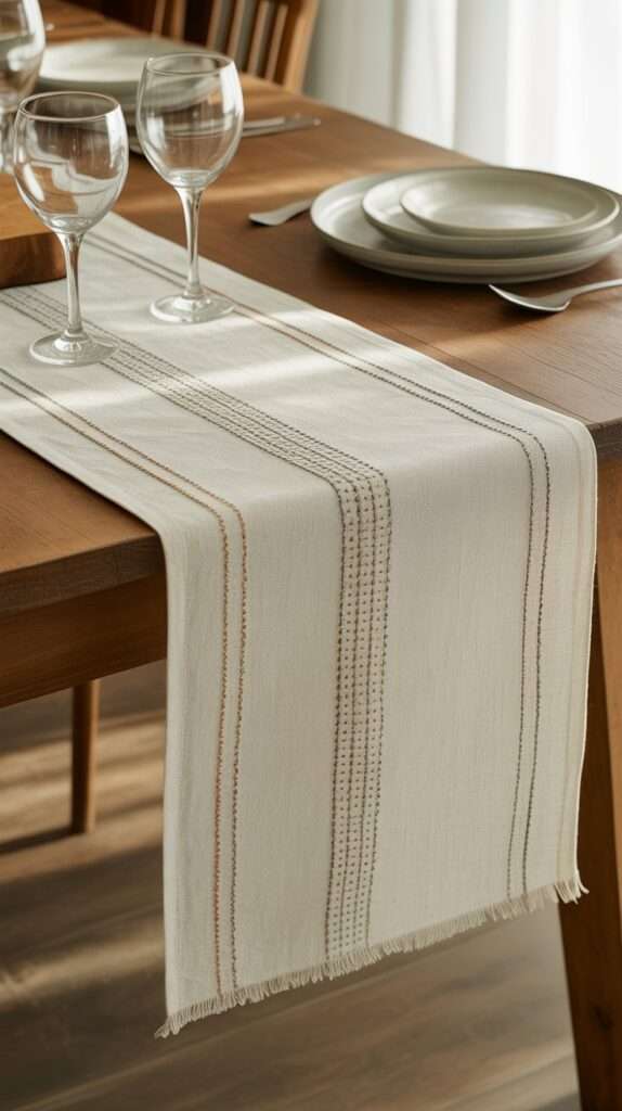 texture table runner
