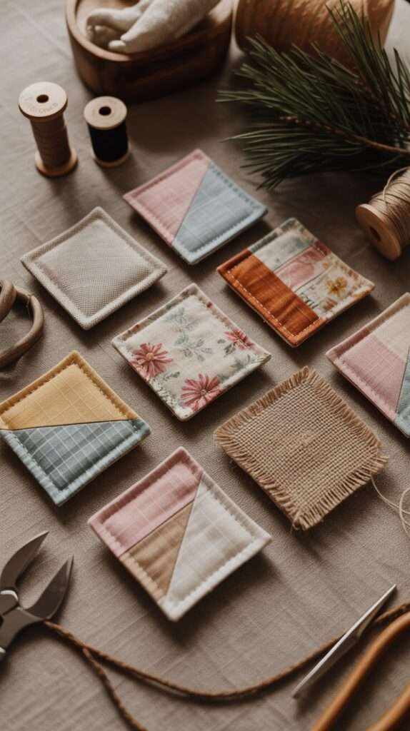 7 patchwork handmade coasters