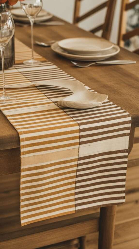 striped table runner