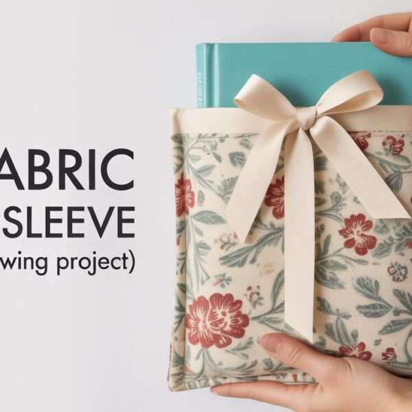 DIY Fabric Book Sleeve (Beginner Sewing Project)