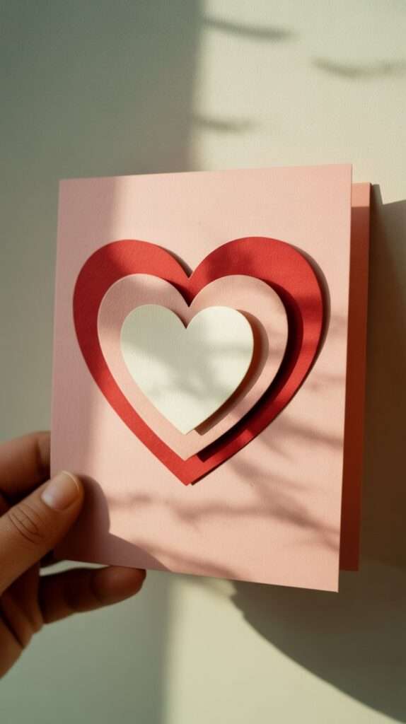 paper cut out valentine card
