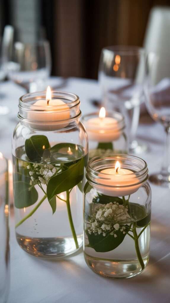 floating mason jars