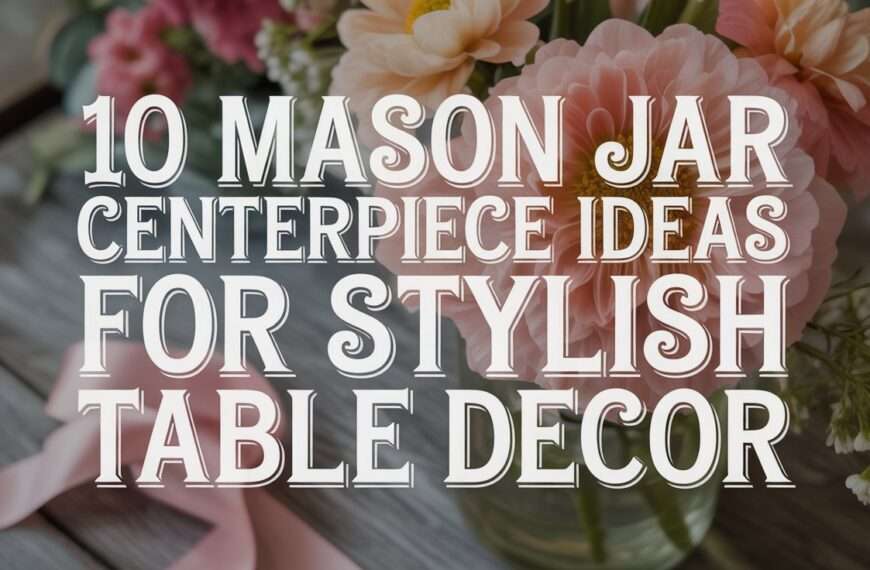 10 DIY Creative Mason Jar Centerpiece Ideas for Stylish Table Decor
