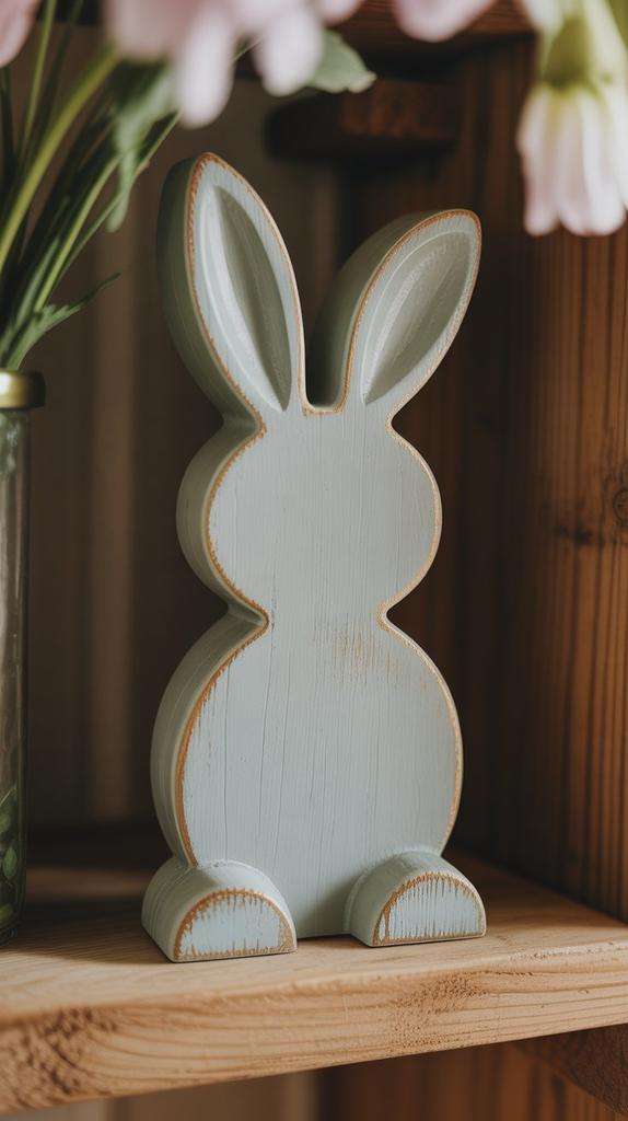 spring craft wooden bunny