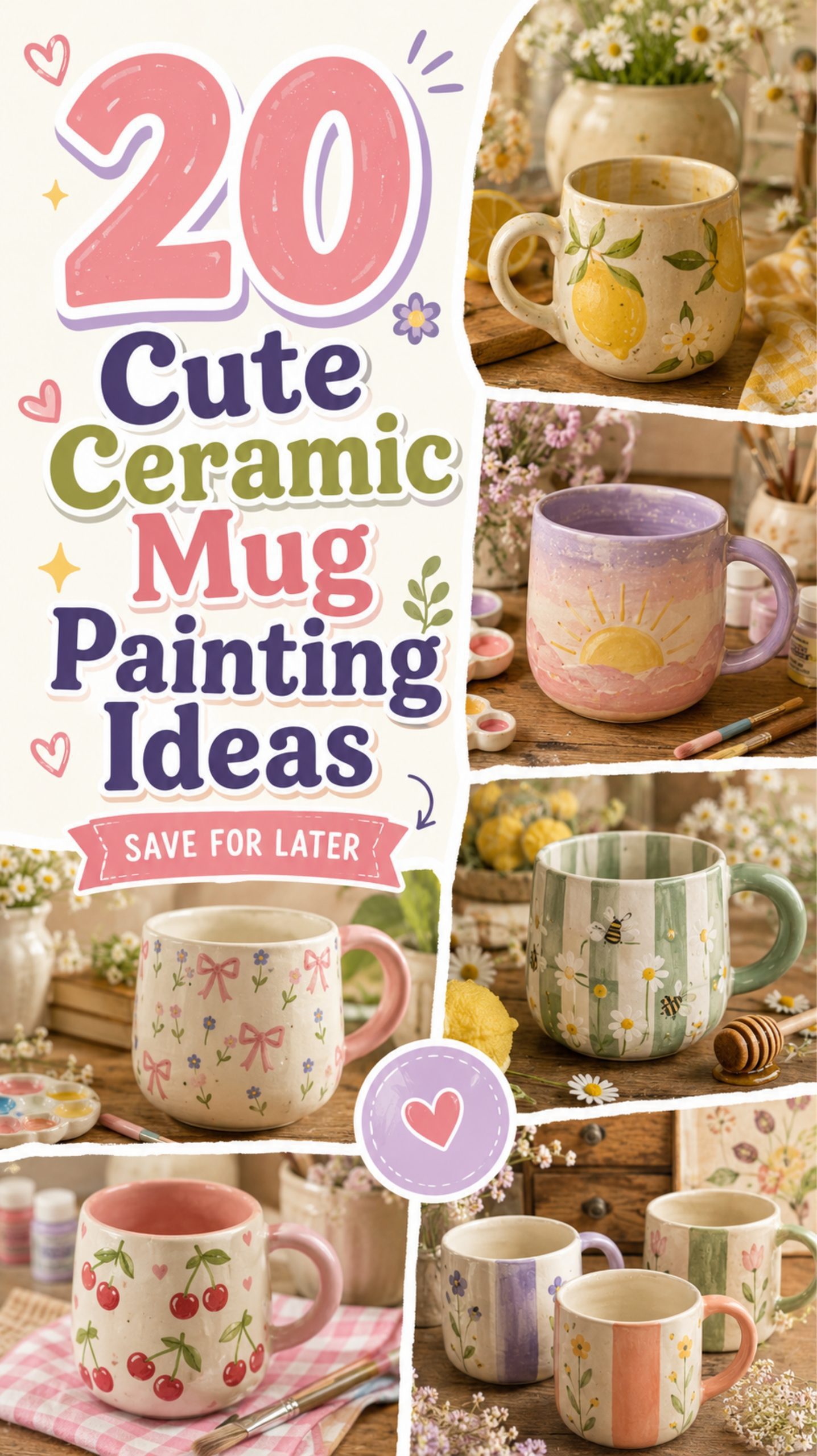cute ceramic  mug painting idea