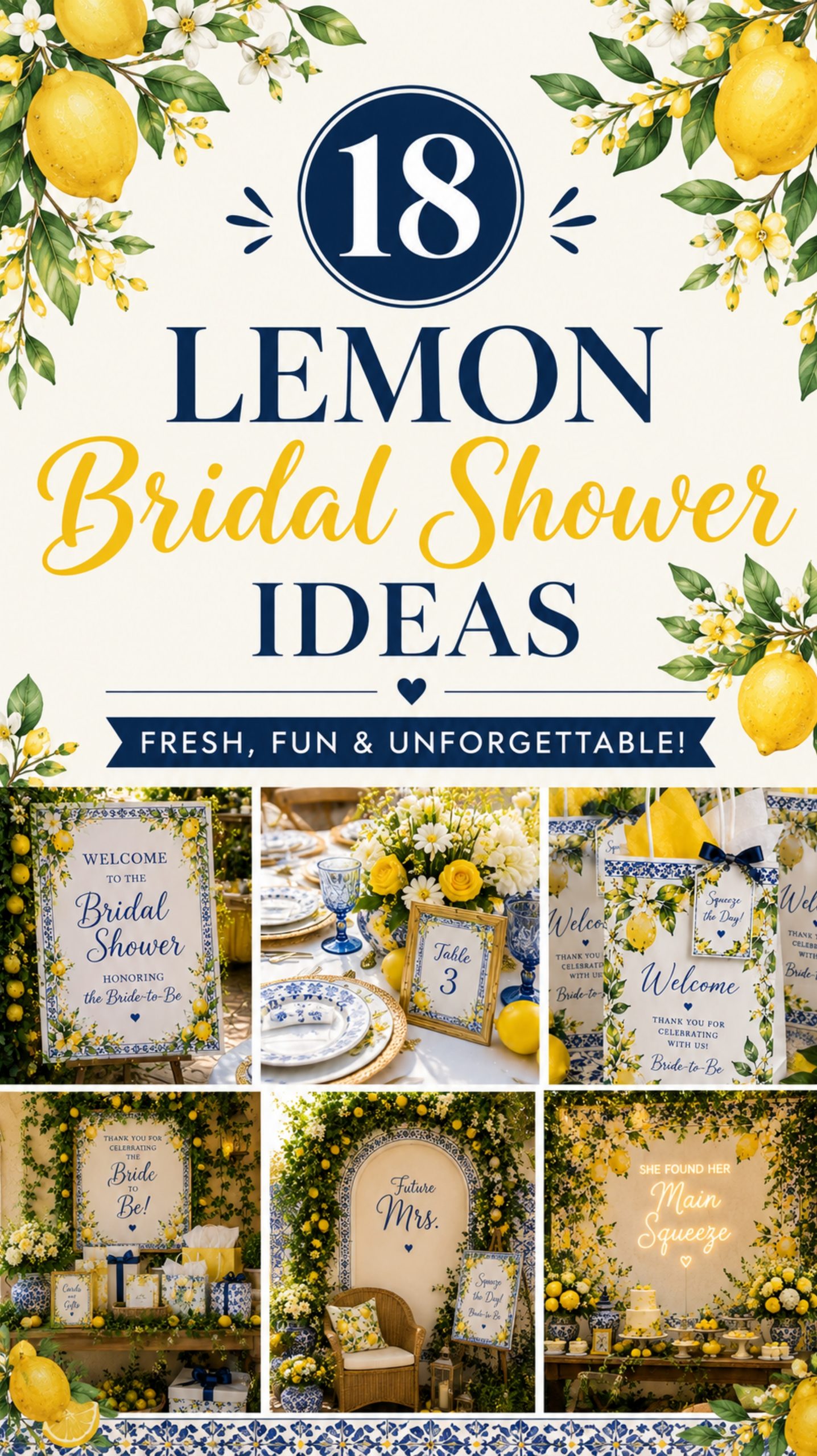 Lemon Themed Bridal Shower Ideas