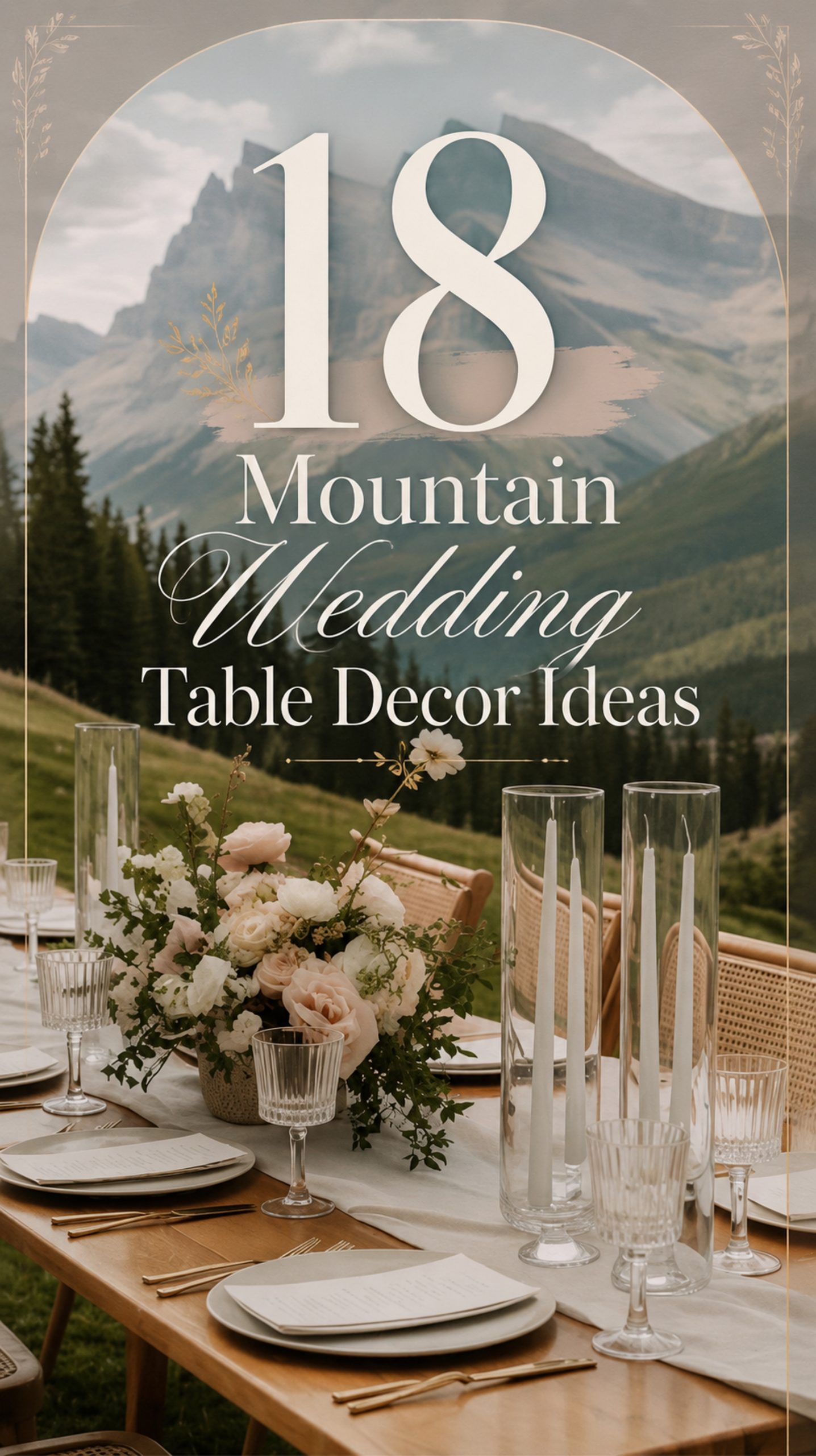 Mountain Wedding Table Decor Ideas
