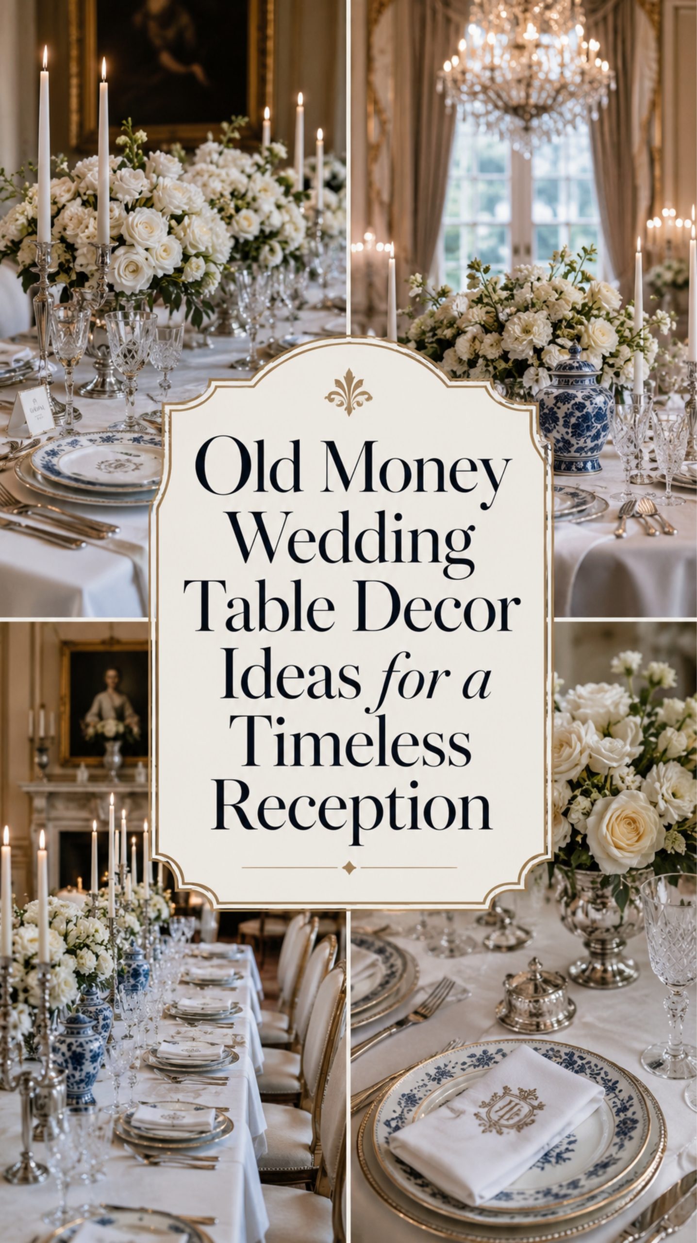 old money wedding table decor