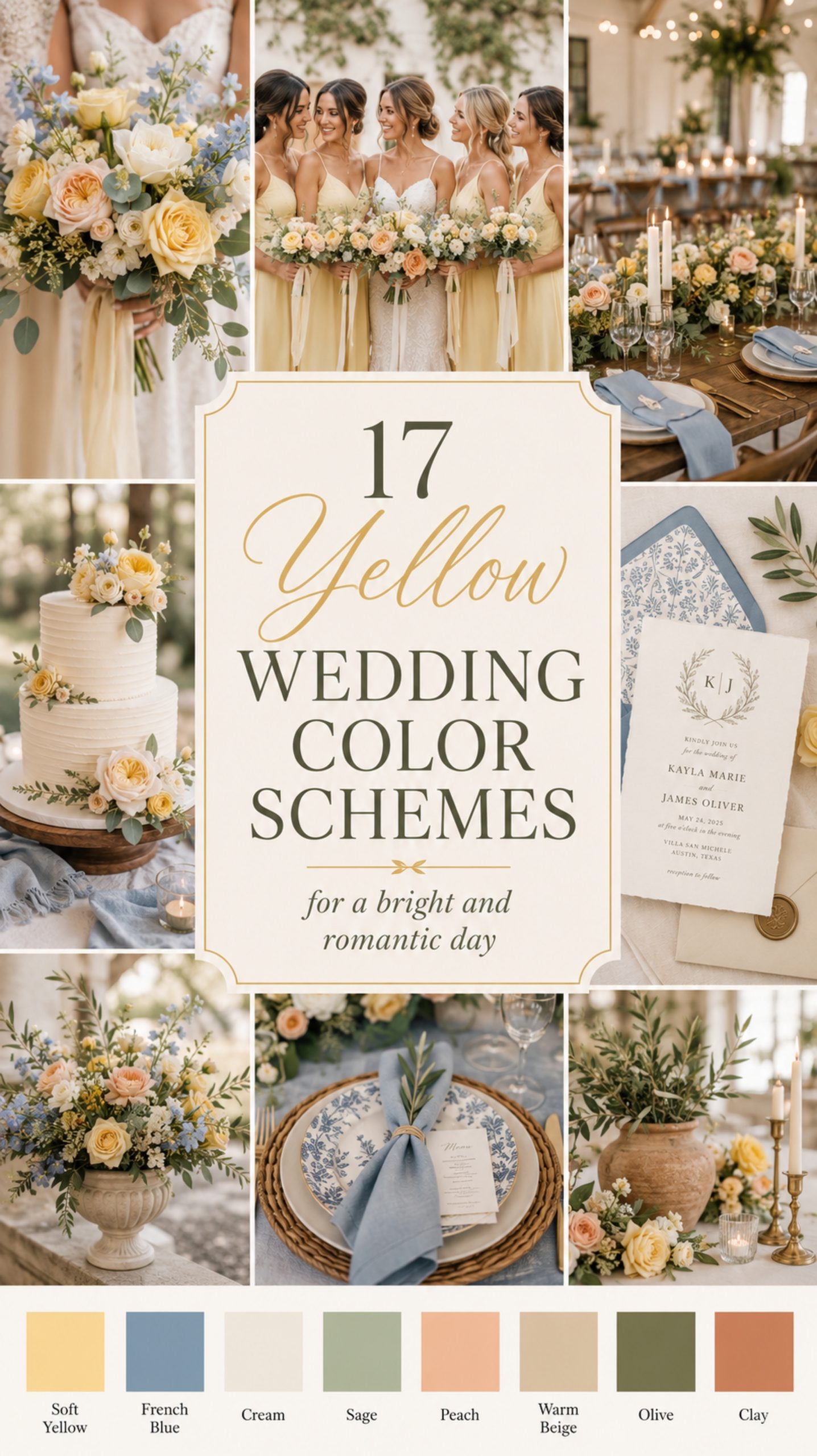 yellow wedding color scheme
