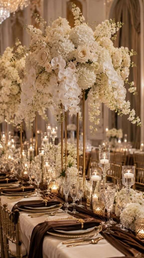 Elegant Chocolate       Brown Wedding Decor Ideas