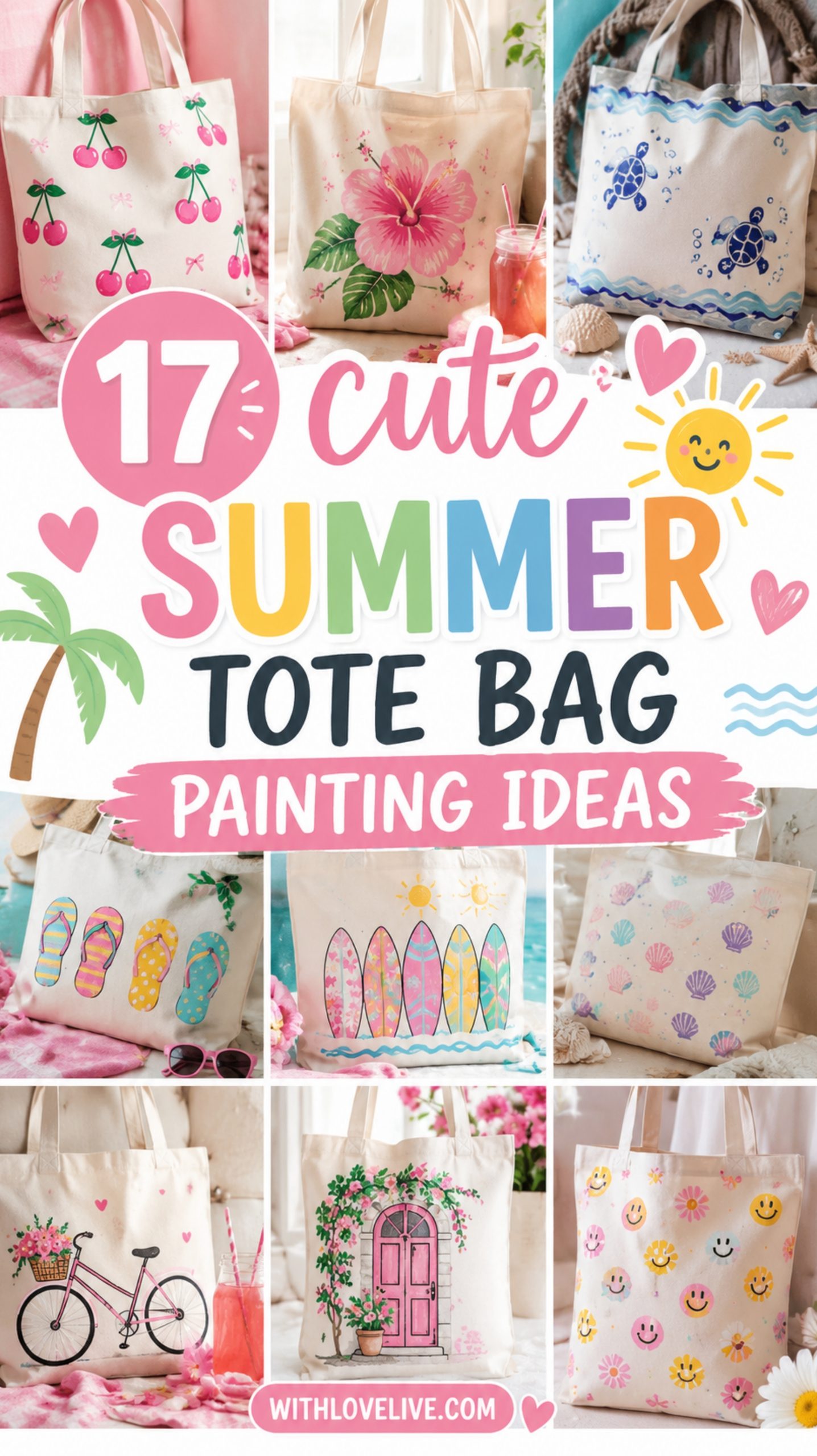 Cute Summer Tote Bag Painting Ideas