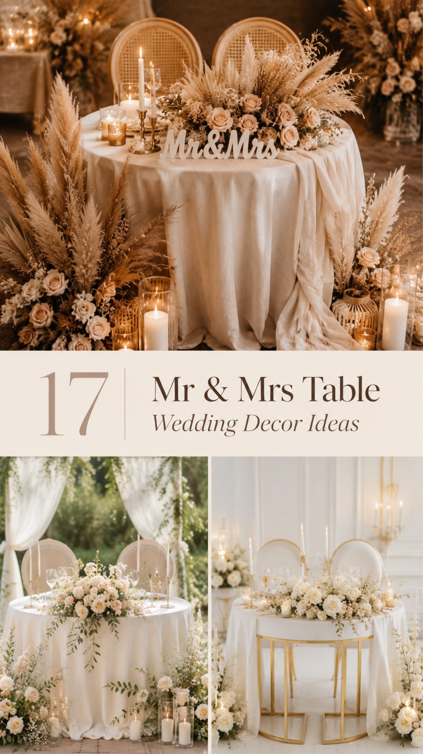 Mr and Mrs Table Wedding Decor Ideas 
