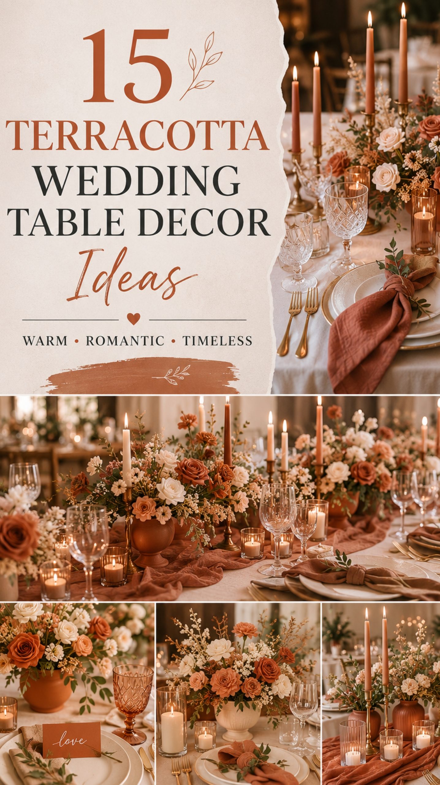 Terracotta Wedding Table Decor Ideas