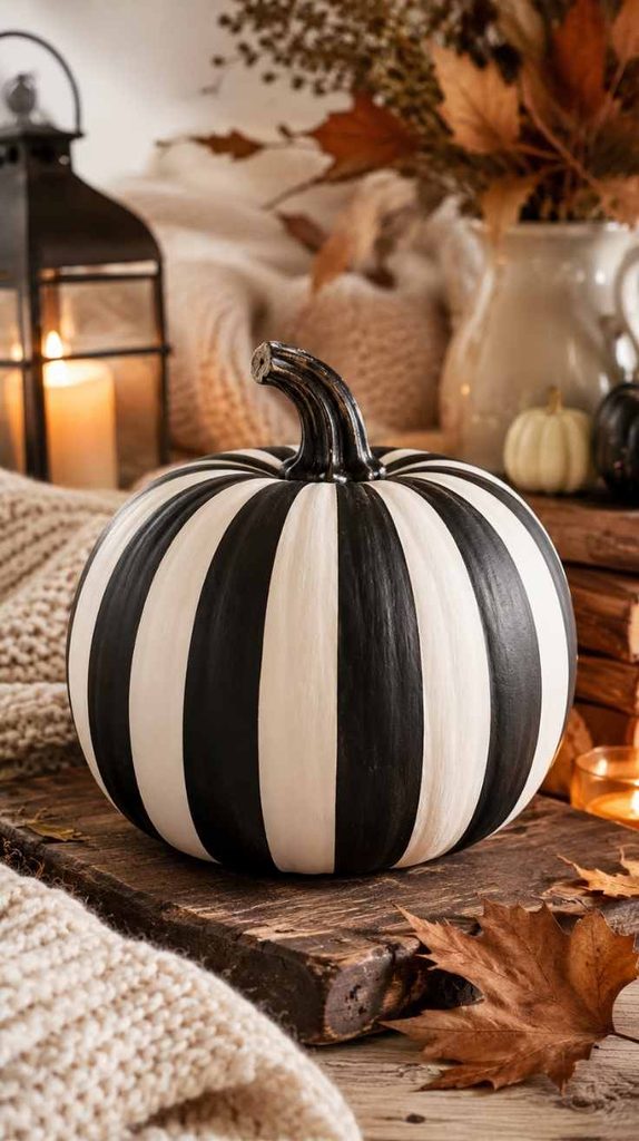 Black and White Pumpkin Painting Ideas