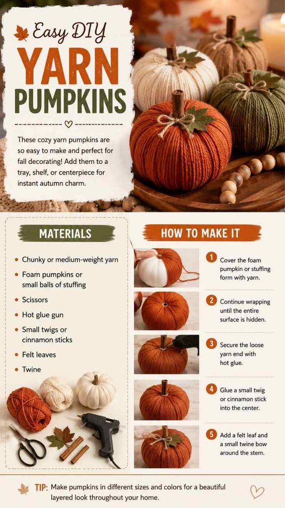Fall Yarn Craft Ideas