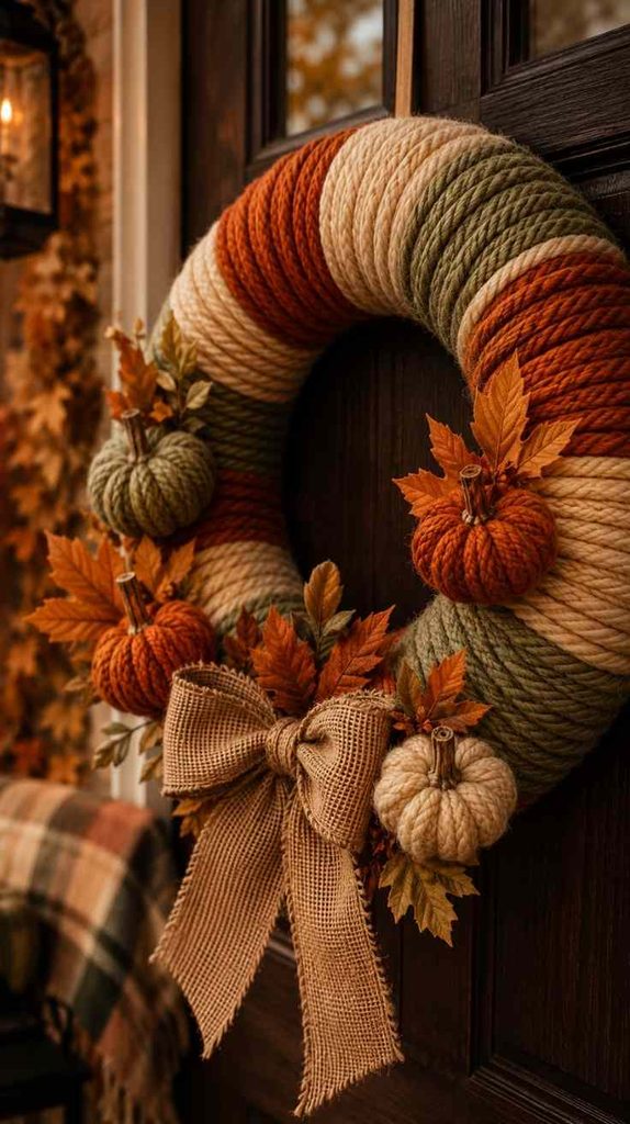 Creative Pumpkin Wreath Ideas 