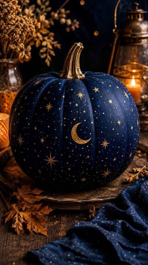  Dark Blue Pumpkin Painting Ideas